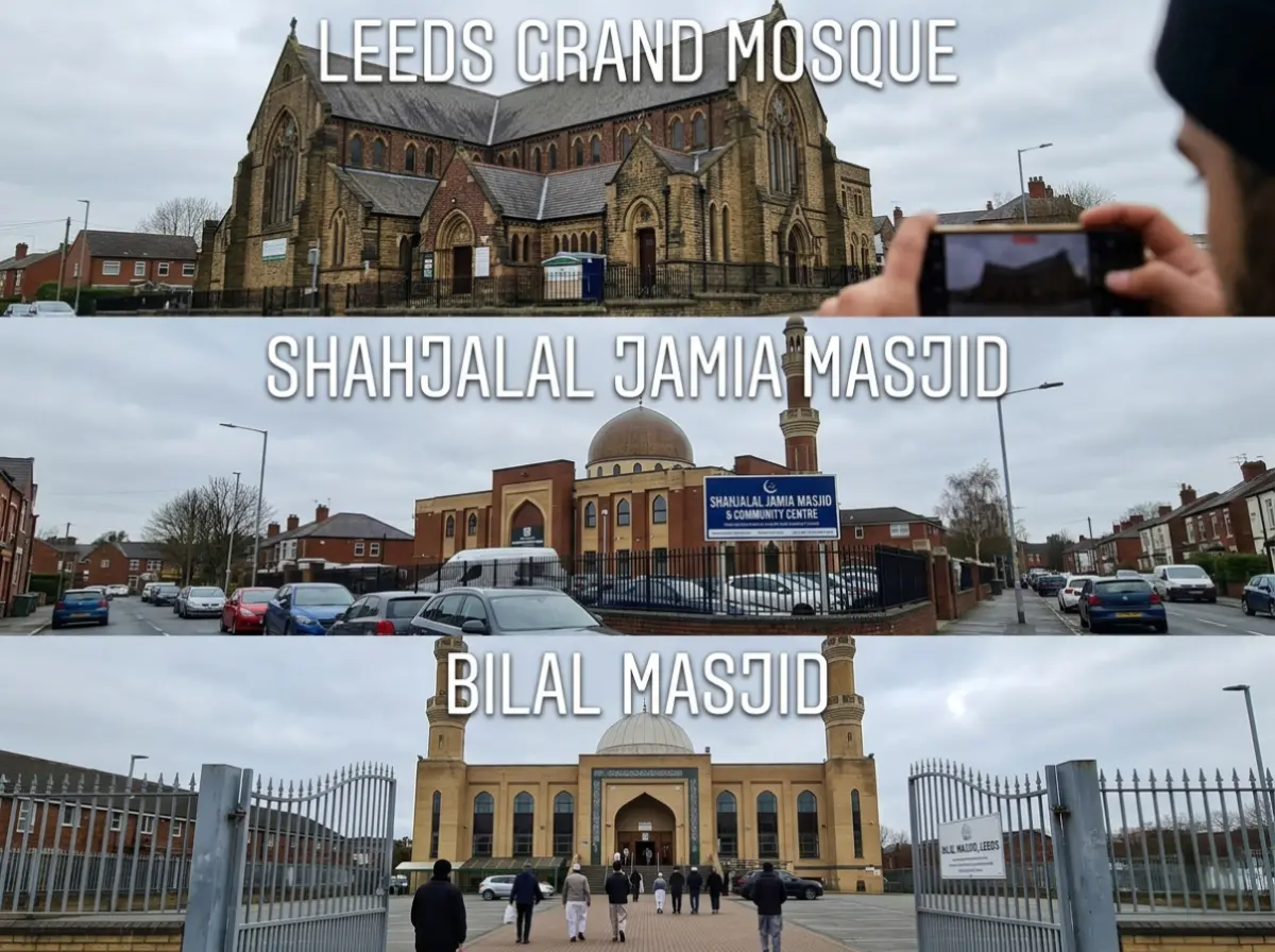 Umrah Packages from Leeds: Leeds Grand Mosque, Shahjalal Jamia Masjid and Bilal Masjid. Popular mosques in Leeds, UK.