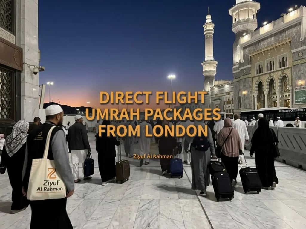 Direct flight Umrah packages from London pilgrims arriving in Makkah