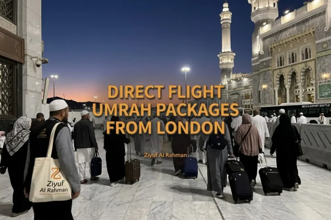 Direct flight Umrah packages from London pilgrims arriving in Makkah